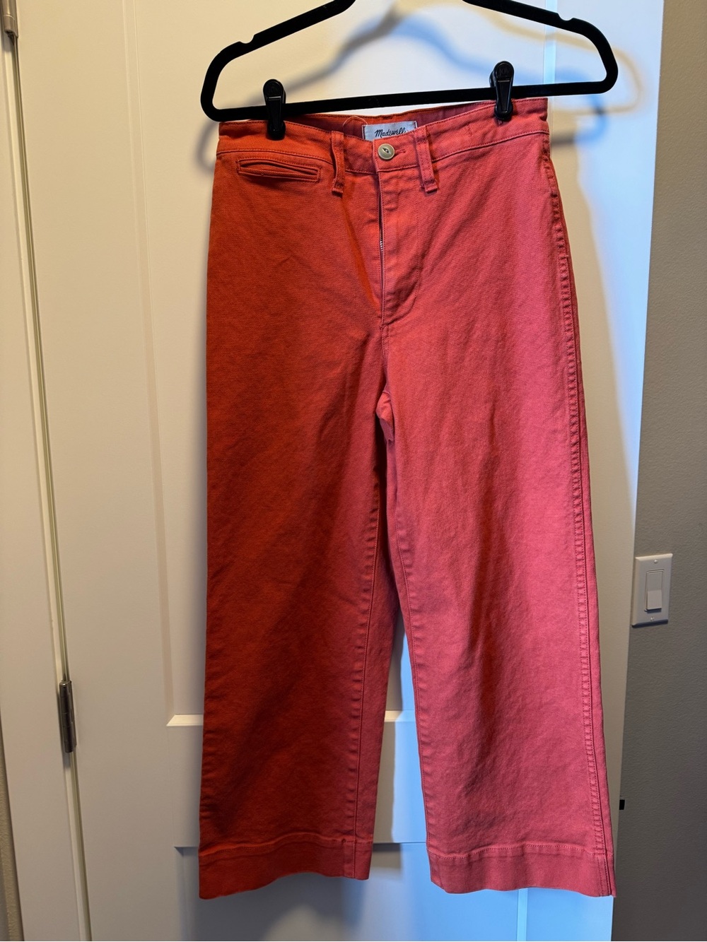 Madewell Rust Slim Emmett Wide-Leg Jeans